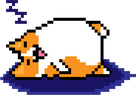 Sleeping Dog in Pixel Style Icon